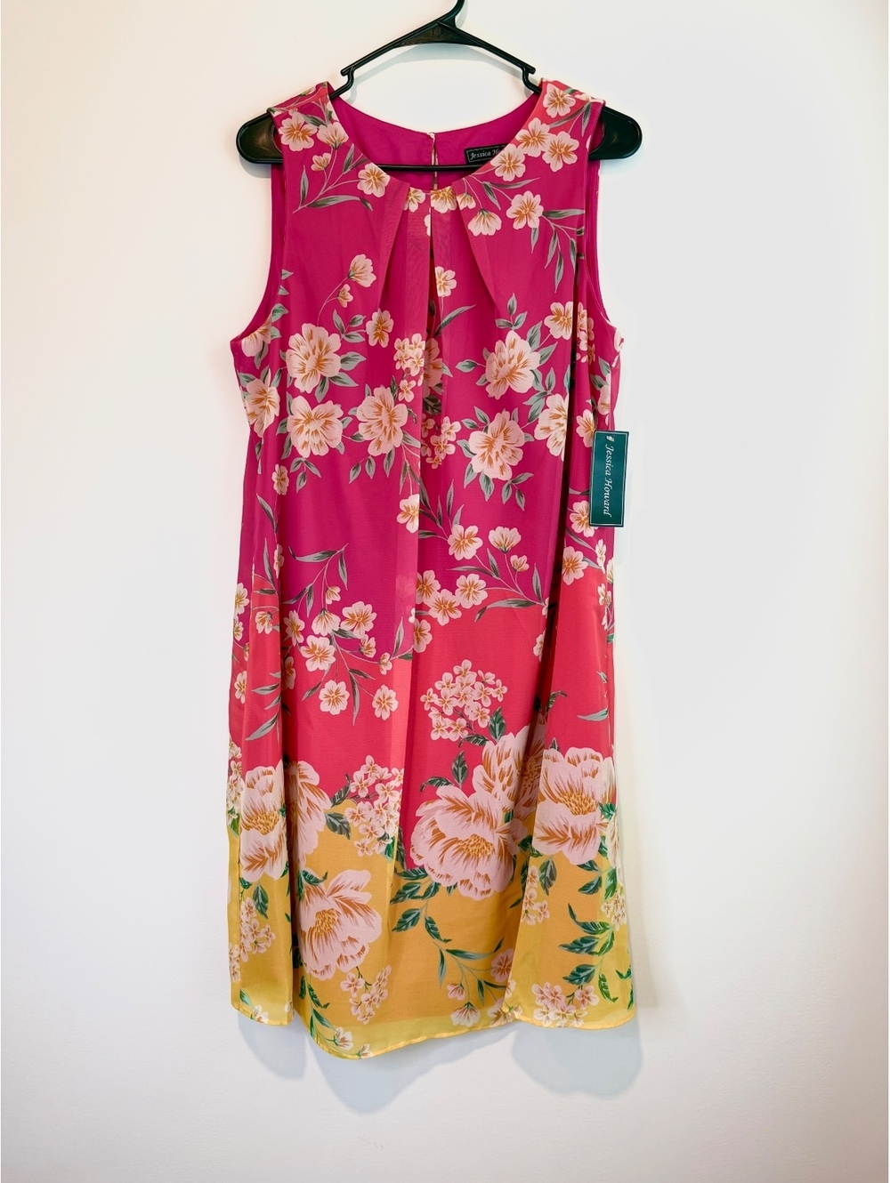 Jessica Howard Floral Sleeveless Shift Dress Size 14